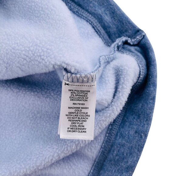 Cable & Gauge Blue Quarter-Zip Pullover Sweatshirt Size M - Picture 4 of 6